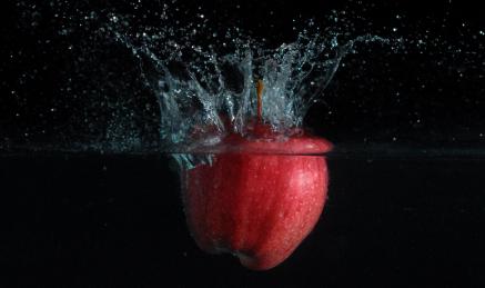 Bullet through apple